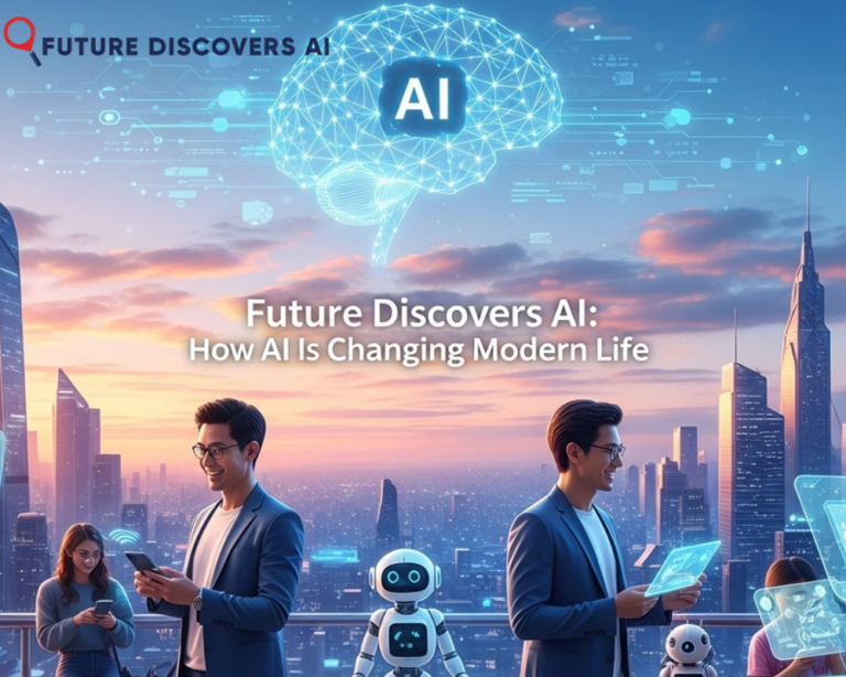 Future Discovers AI: How AI Is Changing Modern Life simple sa light sa color mn